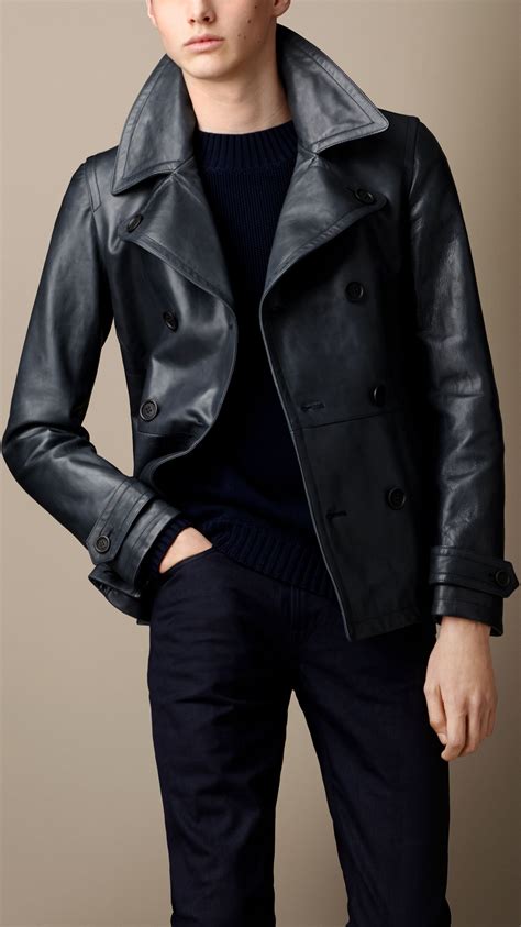 mens pea coat burberry|burberry men's coat outlet.